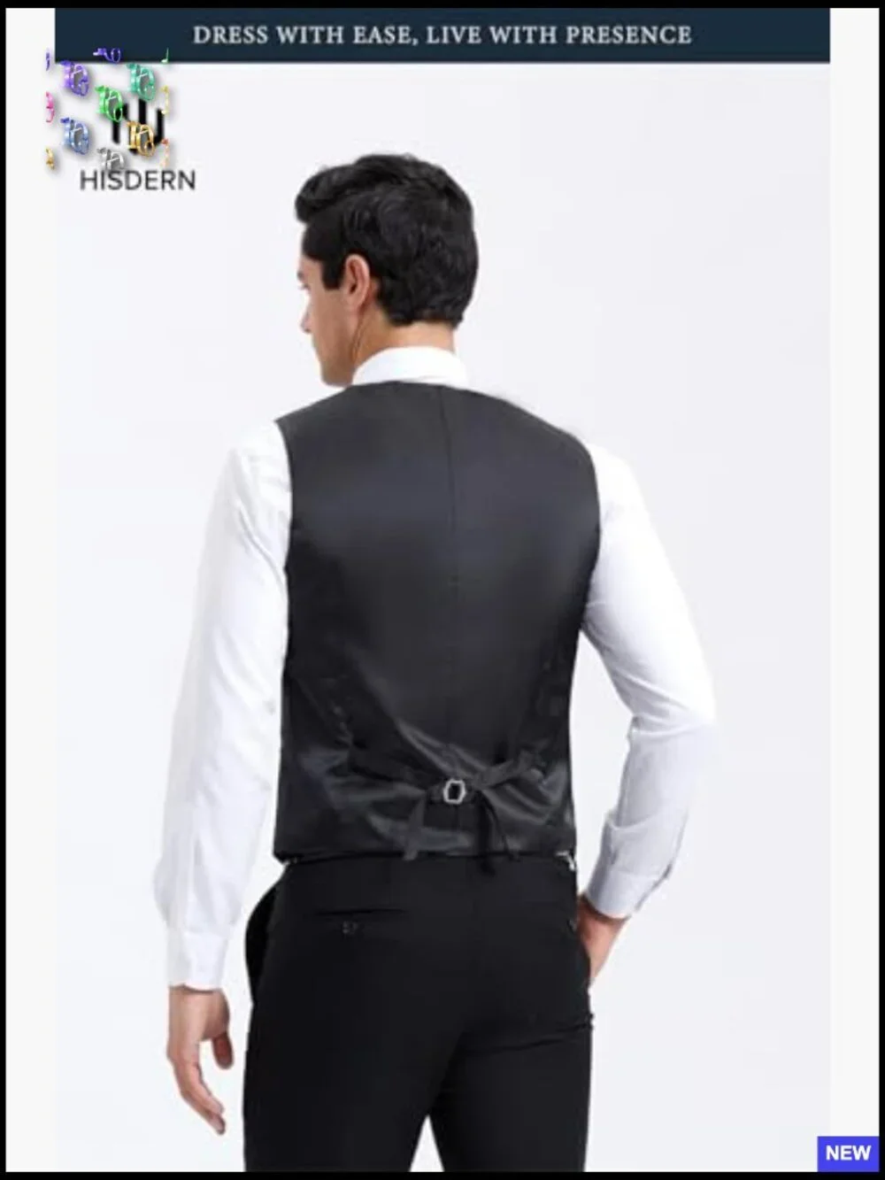 Slim Fit Leather Vest Classic Business Formal Wedding Prom Tuxedo Wear